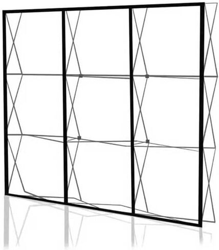 Portable Backdrop Booth Frame Tensens Tension Flug Poppplate Display Stand For Vocal ، معرض Star Trade Booth Frame مع حقيبة حمل (7.5 × 7.5 قدمًا) in Kuwait