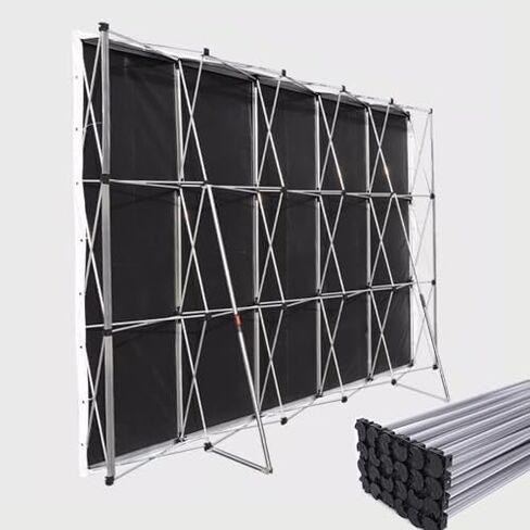 إطار ملصق عرض المعرض التجاري ، الخلفية المنبثقة في الهواء الطلق الداخلي مع Zips & Support Bars ، حامل عرض كشك المعرض المحمول (الحجم: 2.3 م (7.5 قدم) HX3.05M (10 قدم) ل) لتر) in Kuwait