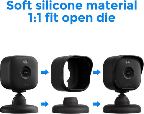 Blink Mini Camera Cover – Silicone Skin Case for Blink Mini & Mini 2 (Indoor/Outdoor) – Anti-Scratch, Weatherproof, 360° Protection – Easy Snap-On Design, HD Clarity (Camera Not Included) in Kuwait
