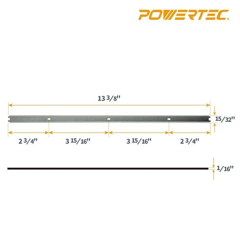 POWERTEC 13 بوصة HSS استبدال شفرات المكواه لـ Ridgid Planer R4330، R4331 - مجموعتان | 6 سكاكين in Kuwait