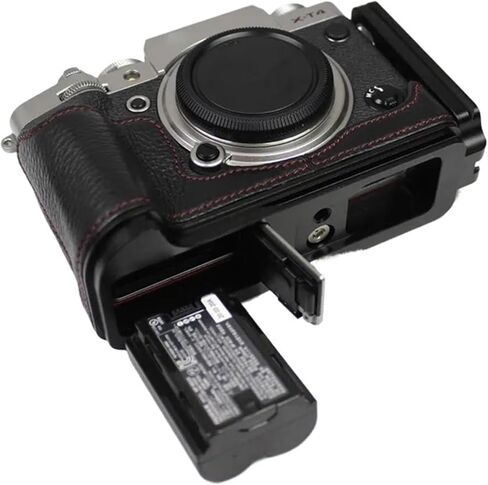 Genuine Real Leather Half Camera Case Grip L Bracket for FUJIFILM for Fuji X-T4 XT4(Coffee) in Kuwait