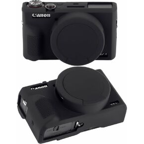 علبة الجسم الناعمة لـ Canon G7X Mark III ، غطاء واقي من السيليكون مع غطاء عدسة RMOVable لـ Canon PowerShot G7X Mark III ، G7X Mark III Case (Coffee) in Kuwait