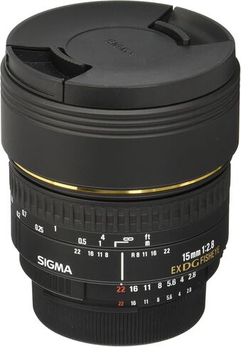 Sigma 15mm f/2.8 Ex DG عدسة Fisheye Diagonal Fishye لكاميرات Canon SLR (متجددة) in Kuwait