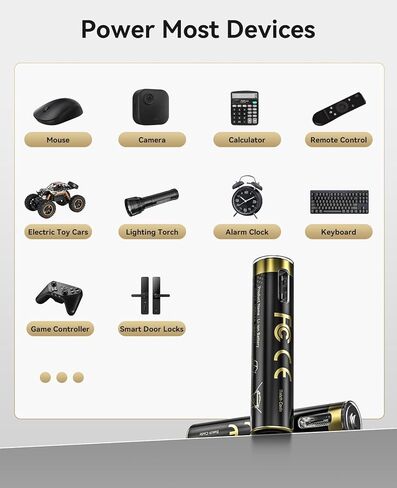بطارية Orico Ener-G Lithium Ion Battery AA Lithium Battery 1.5V 2100MWH USB-C Charging 2H FASTER OPTER in Kuwait