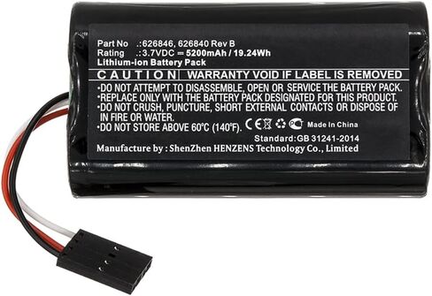 بطارية المعدات الرقمية في Synergy ، متوافقة مع معدات YSI 626840 Rev B ، (Li-ion ، 3.7 فولت ، 5200 مللي أمبير في الساعة) ، بديل لـ YSI 626840 REV B البطارية in Saudi Arabia