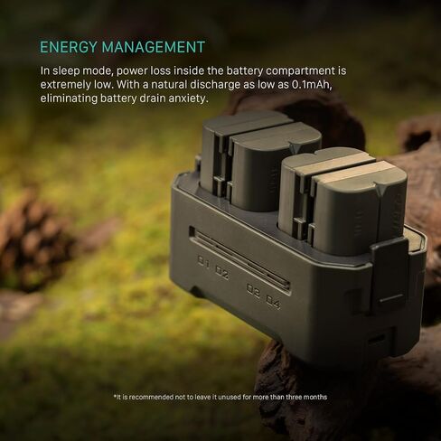 Tilta LP-E6 Portable Charging Station+ 2 Rechargeable Batteries | Charge 4 Batteries w/USB-C PD 45W Fast Charge in Saudi Arabia