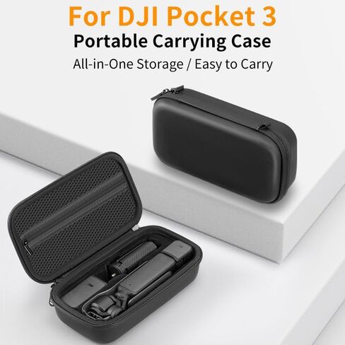 Pocket 3 Case ، حقيبة حمل محمولة ، حقيبة تخزين صلبة متوافقة مع DJI Osmo Pocket 3 Creator Combo Camera Camera مع حزام طويل المعصم (حالة فقط) in Kuwait