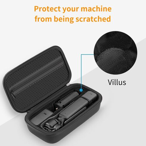 Pocket 3 Case ، حقيبة حمل محمولة ، حقيبة تخزين صلبة متوافقة مع DJI Osmo Pocket 3 Creator Combo Camera Camera مع حزام طويل المعصم (حالة فقط) in Kuwait