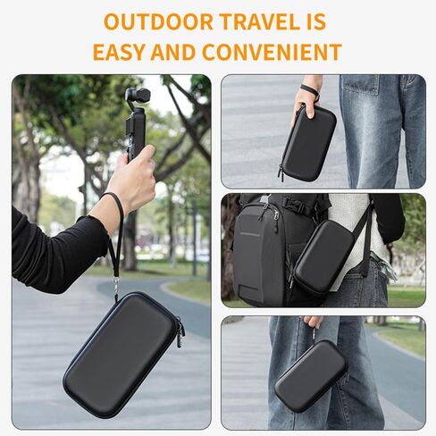Pocket 3 Case ، حقيبة حمل محمولة ، حقيبة تخزين صلبة متوافقة مع DJI Osmo Pocket 3 Creator Combo Camera Camera مع حزام طويل المعصم (حالة فقط) in Kuwait