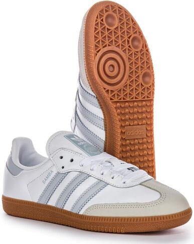 Adidas Samba Og Womens Shoe White Halo Blue Gum (6 Men/7 Women) in Kuwait