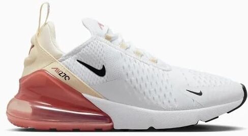 Nike Women's Air Max 270 White/Black-Pale Ivory-Muslin (AH6789 123) - 7.5 in Saudi Arabia