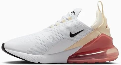 Nike Women's Air Max 270 White/Black-Pale Ivory-Muslin (AH6789 123) - 7.5 in Saudi Arabia