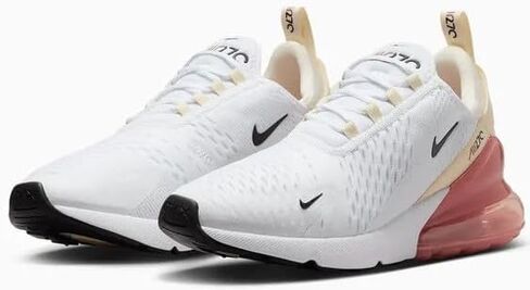 Nike Women's Air Max 270 White/Black-Pale Ivory-Muslin (AH6789 123) - 7.5 in Saudi Arabia