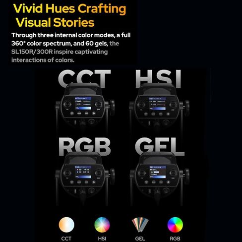 Godox SL300R RGB LED ضوء الفيديو ، 2.4G اللاسلكي 310W LED Bowens Mount مصباح الضوء المستمر ، 2500K-10000K CCT ، High 96+CRI 96+TLCI ، 14 تأثيرات FX ، APP/DMX التحكم ، لتسجيل الفيديو ، البث المباشر ، البث المباشر in Kuwait