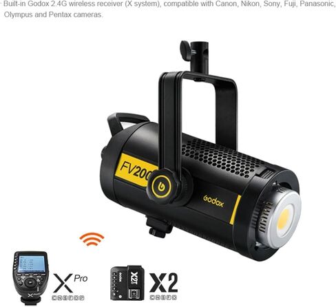 Godox FV150 Flash LED LED ضوء Canon Sony Nikon Fuji Olympus Panasonic ، CRI96 TLCI97 ، 5600K ± 200K CCT ، 2.4G لاسلكي 150W LED Bowens Mount Continuous Light Light ، 8 FX Light Effects in Kuwait