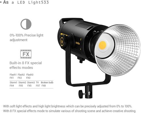 Godox FV150 Flash LED LED ضوء Canon Sony Nikon Fuji Olympus Panasonic ، CRI96 TLCI97 ، 5600K ± 200K CCT ، 2.4G لاسلكي 150W LED Bowens Mount Continuous Light Light ، 8 FX Light Effects in Kuwait