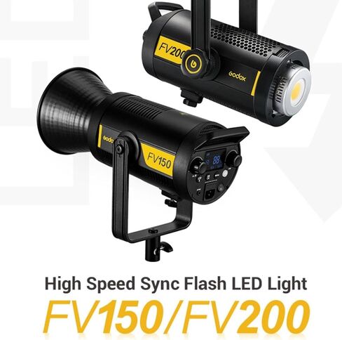 Godox FV150 Flash LED LED ضوء Canon Sony Nikon Fuji Olympus Panasonic ، CRI96 TLCI97 ، 5600K ± 200K CCT ، 2.4G لاسلكي 150W LED Bowens Mount Continuous Light Light ، 8 FX Light Effects in Kuwait