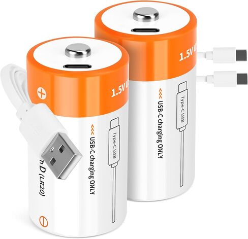 1.5 فولت USB-C بطارية ليثيوم AA القابلة لإعادة الشحن-سعة عالية 1200 مللي أمبير في الساعة ، 1200 دورة ، بطاريات الليثيوم AA 4 عبوات آمنة للألعاب والكاميرات والإلكترونيات in Kuwait