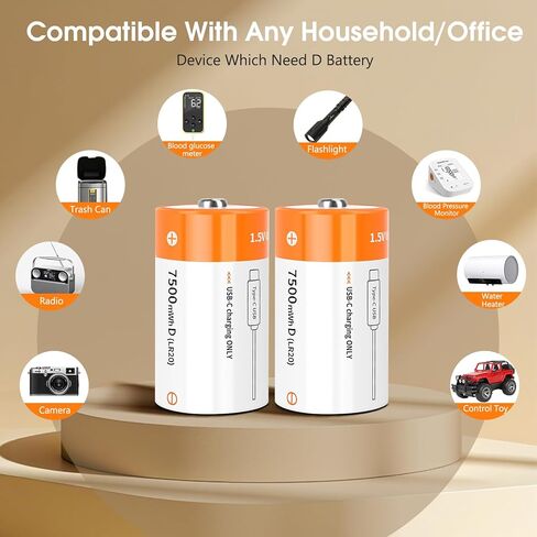 1.5 فولت USB-C بطارية ليثيوم AA القابلة لإعادة الشحن-سعة عالية 1200 مللي أمبير في الساعة ، 1200 دورة ، بطاريات الليثيوم AA 4 عبوات آمنة للألعاب والكاميرات والإلكترونيات in Kuwait