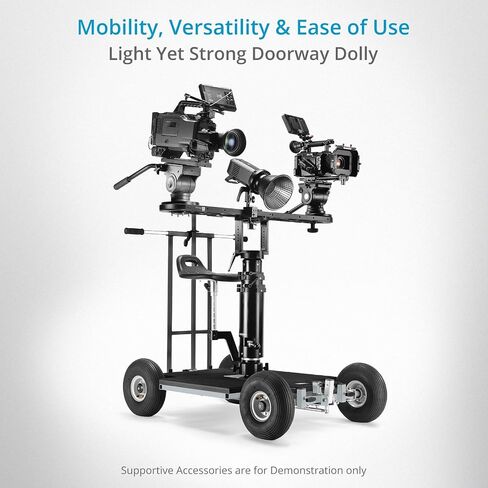 PROAIM Quad Prime Camera Doorway Dolly for Videomakers & Filmmakers. Payload up to 250kg/550lb. Compatible Track Center Distance: 24.5". Includes Euro/Elemac Mount Adapter (DL-QDPF-01) in Saudi Arabia