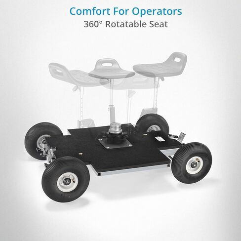 PROAIM Quad Prime Camera Doorway Dolly for Videomakers & Filmmakers. Payload up to 250kg/550lb. Compatible Track Center Distance: 24.5". Includes Euro/Elemac Mount Adapter (DL-QDPF-01) in Saudi Arabia