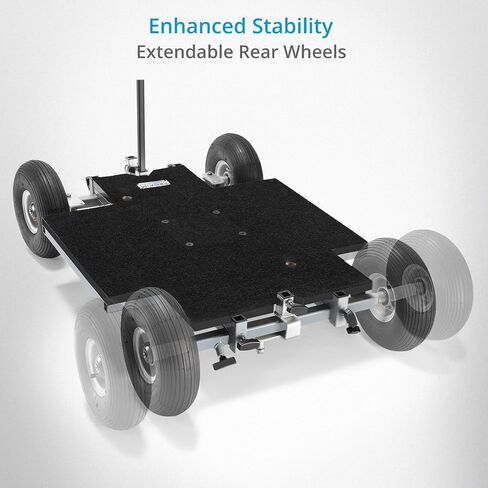 PROAIM Quad Prime Camera Doorway Dolly for Videomakers & Filmmakers. Payload up to 250kg/550lb. Compatible Track Center Distance: 24.5". Includes Euro/Elemac Mount Adapter (DL-QDPF-01) in Saudi Arabia