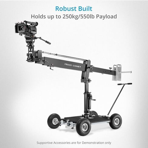 PROAIM Quad Prime Camera Doorway Dolly for Videomakers & Filmmakers. Payload up to 250kg/550lb. Compatible Track Center Distance: 24.5". Includes Euro/Elemac Mount Adapter (DL-QDPF-01) in Saudi Arabia