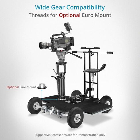 PROAIM Quad Prime Camera Doorway Dolly for Videomakers & Filmmakers. Payload up to 250kg/550lb. Compatible Track Center Distance: 24.5". Includes Euro/Elemac Mount Adapter (DL-QDPF-01) in Saudi Arabia
