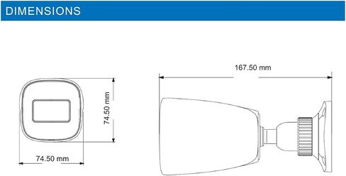 Titanium IP-5IR41-28 4MP كاميرا شبكية مزودة بالمياه ، 4MP@30 إطارًا في الثانية 2.8 مم 3D DNR DWDR NDAA CARMAY IP POE in Kuwait