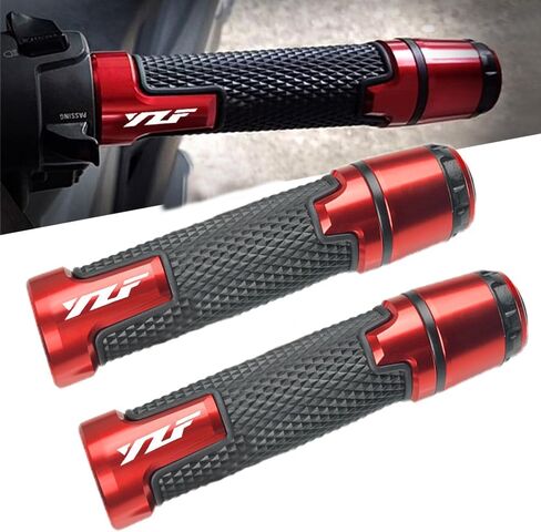 2pcs 22mm 7/8" Motocycle Handlebar Grip Ends Set Fit with YZF-R1 YZF-R3 YZF-R6 YZF-R7 YZF-R125 R6S R25 600R (Black) in Kuwait
