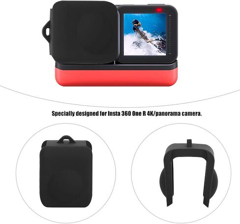 Silicone Lens Cover Protector Case for One R 4K Panorama Camera Dust Proof Scratch Durable Soft Black in Saudi Arabia