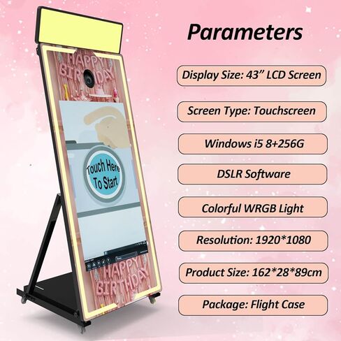 كشك صور Magic Mirror Photo ، 65 '' Mirror Photo Booth ، شاشة 43 '' in Kuwait