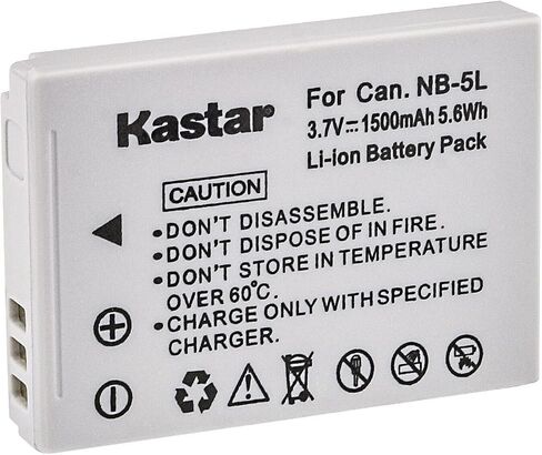 Kastar NB-5L LCD AC Battery Charger Compatible with Canon Digital IXUS 970 is, Digital IXUS 980 is, Digital IXUS 990 is, Digital IXUS 800 is, Digital IXUS 850 is, IXY Digital 910 is Cameras in Saudi Arabia
