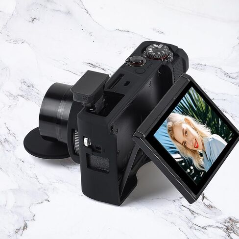 علبة الجسم الناعمة لـ Canon G7X Mark III ، غطاء واقي من السيليكون مع غطاء عدسة RMOVable لـ Canon PowerShot G7X Mark III ، G7X Mark III Case (Coffee) in Kuwait