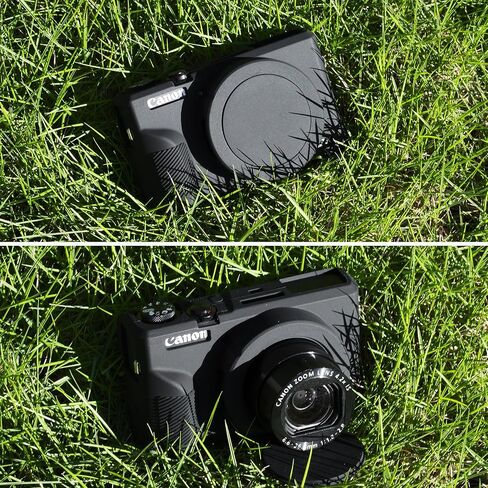 علبة الجسم الناعمة لـ Canon G7X Mark III ، غطاء واقي من السيليكون مع غطاء عدسة RMOVable لـ Canon PowerShot G7X Mark III ، G7X Mark III Case (Coffee) in Kuwait