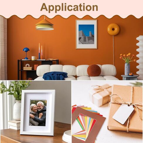 حصيرة صور uxcell 10pcs ، 8 × 10 حصيرة ، مركز لوحات 5 × 7 صور حمض أبيض خالي in Kuwait