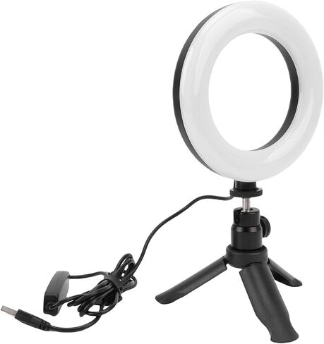BEWINNER 5 Inch Selfie Ring Light مع قوس ، 3 أوضاع إضاءة مصباح Selfie Makeup القابل للمكياج ، مصباح عرض الكمبيوتر الذي يعمل بالطاقة USB للفيديو ، التصوير الفوتوغرافي ، CRI 85 in Kuwait