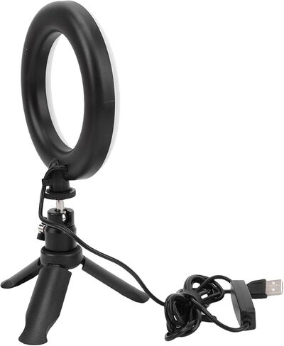 BEWINNER 5 Inch Selfie Ring Light مع قوس ، 3 أوضاع إضاءة مصباح Selfie Makeup القابل للمكياج ، مصباح عرض الكمبيوتر الذي يعمل بالطاقة USB للفيديو ، التصوير الفوتوغرافي ، CRI 85 in Kuwait
