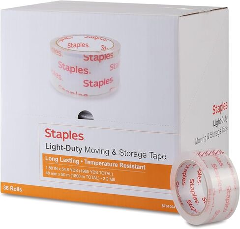 Staples 425575 Lightweight Moving & Storage Pking Tape 1.88-Inch X 54.6 Yds Clear 36/Rl in Saudi Arabia