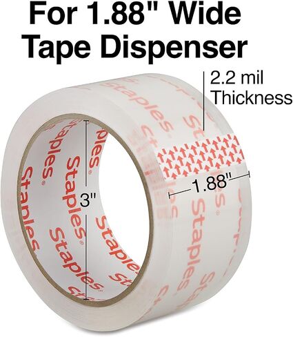 Staples 425575 Lightweight Moving & Storage Pking Tape 1.88-Inch X 54.6 Yds Clear 36/Rl in Saudi Arabia