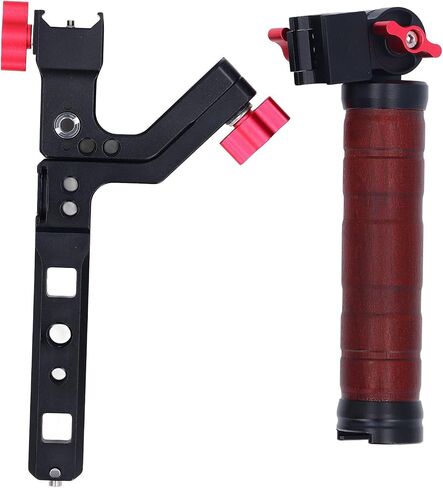 Aluminum Alloy Wooden Foldable Handle Grip Stabilizer with Anti - Slip for RS3 Pro RS3 RS3 Mini RS2, Efficient Solution for Hand Shooting, 180° Adjustable Gear Lock Design in Saudi Arabia