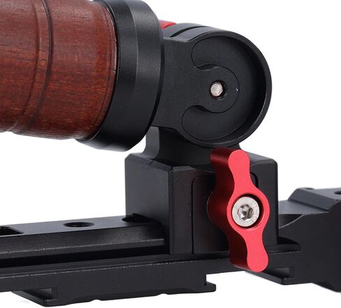 Aluminum Alloy Wooden Foldable Handle Grip Stabilizer with Anti - Slip for RS3 Pro RS3 RS3 Mini RS2, Efficient Solution for Hand Shooting, 180° Adjustable Gear Lock Design in Saudi Arabia