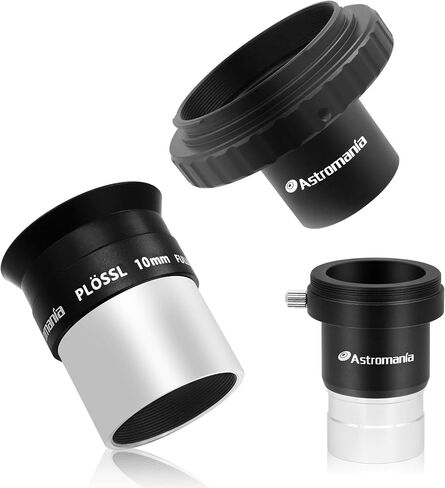 Astromania 1.25 بوصة T-Adapter-حزمة مع-T-Ring و T-Adapter لـ Canon EOS SLR/DSLR & Plossl العدسة 10 مم in Saudi Arabia