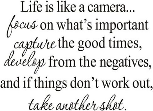 Hi-Shop Life is Like A Camera Quote Decors Wall Saying Decals Quote for Home Wall Stickers Nursery Decor(2) in Saudi Arabia