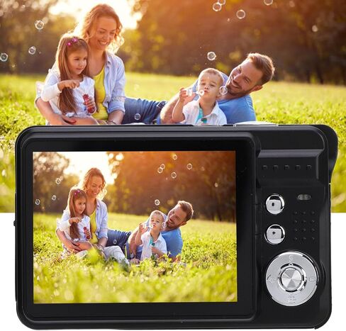 48MP 4K Digital Camera with 8X Zoom, 20 Filters for Kids Vlogging, Selfie Mode, Record Daily Moments, Travel Selfies, Video Recording, Flip Screen, Compact Camera, Built in Flash in Kuwait