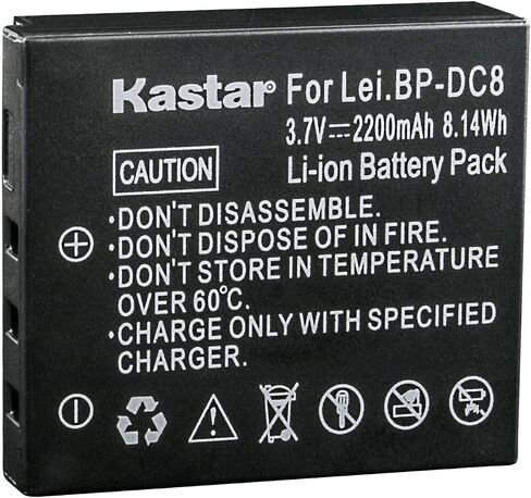 Kastar BP-DC8 Battery 2-Pack Pack البديل لـ Leica 18706 ، EA-DC-8 ، BP-DC8 ، BPDC8 ، BP-DC8E BPDC8E ، Leica Mini-M ، Leica X Vario ، Leica X1 ، Leica X2 ، Leica X-U (Typ 113) Camera in Saudi Arabia