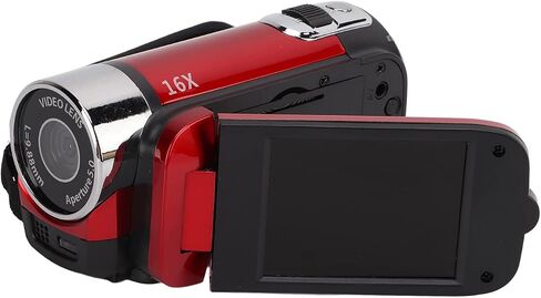 Video Camera Camcorder Full HD Camera Recorder 270° Rotation 2.7 Inch Color Screen 16X Zoom Digital Camcorders (Red) in Saudi Arabia