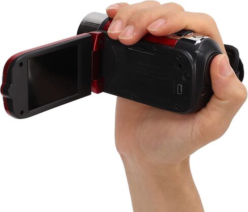 Video Camera Camcorder Full HD Camera Recorder 270° Rotation 2.7 Inch Color Screen 16X Zoom Digital Camcorders (Red) in Saudi Arabia