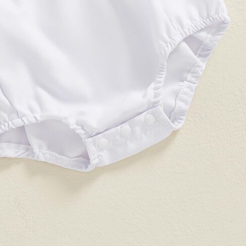 Newborn Baby Boy Girl One Birthday Overalls Romper My First Birthday Sleeveless Onesie Bodysuit Baby Clothes in Kuwait