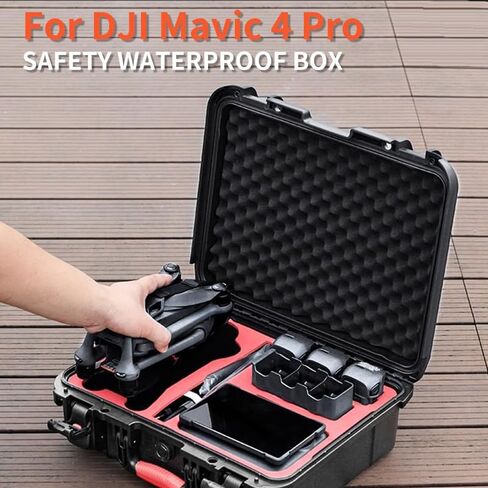 IP67 مقاومة للماء لـ DJI Mavic 4 Pro Creator/ Fly More Combo ، يناسب DJI RC Pro 2/ RC 2/ RC2 ، ما يصل إلى 4 بطاريات ، مركز شحن ، مرشحات الملحقات (الحالة فقط) in Saudi Arabia
